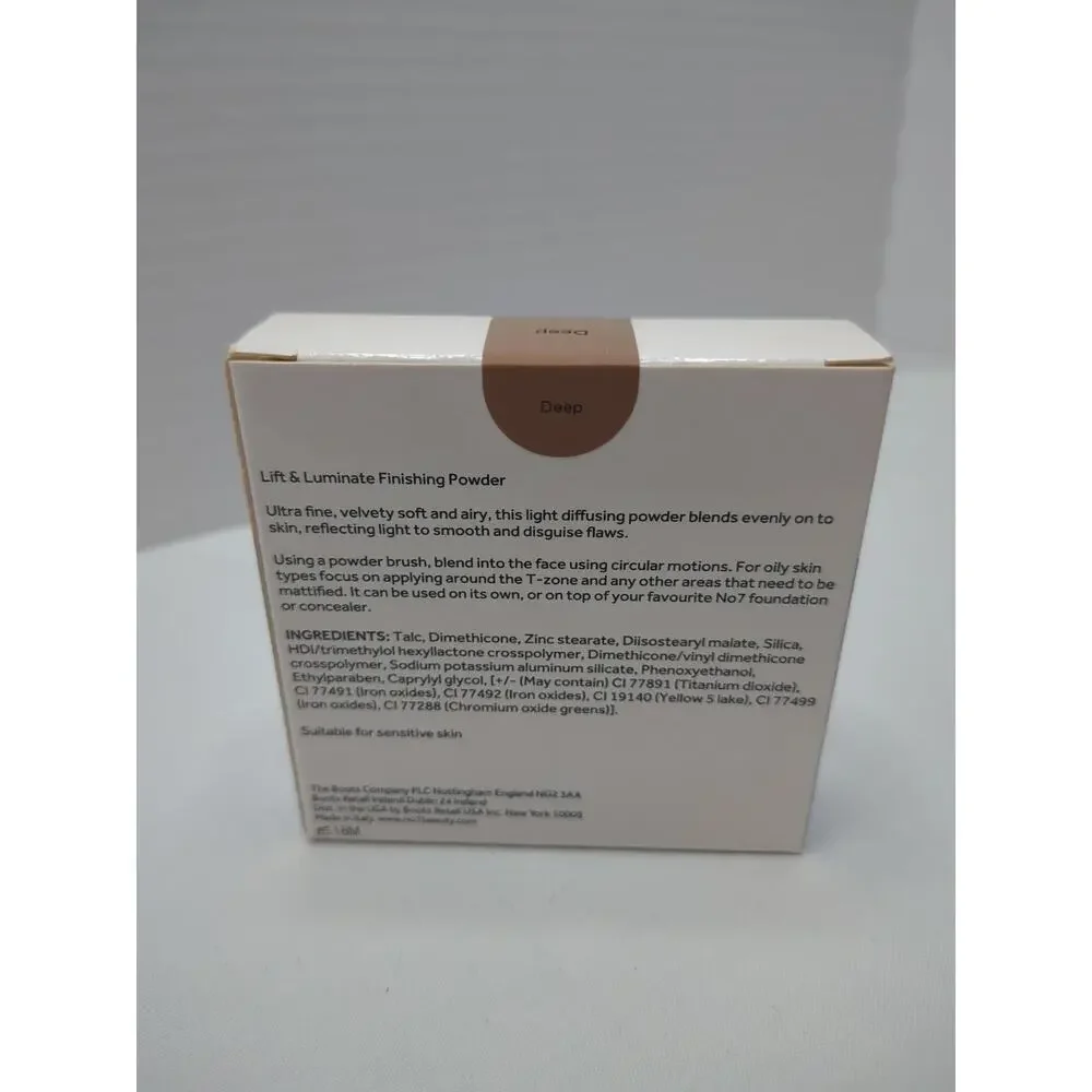 No7 Lift & Luminate Triple‎ Action Translucent Finishing Powder .35 Oz DEEP New